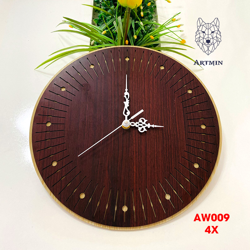 AW009 - Đồng Hồ Gỗ Treo Tường – Décor Trang Trí