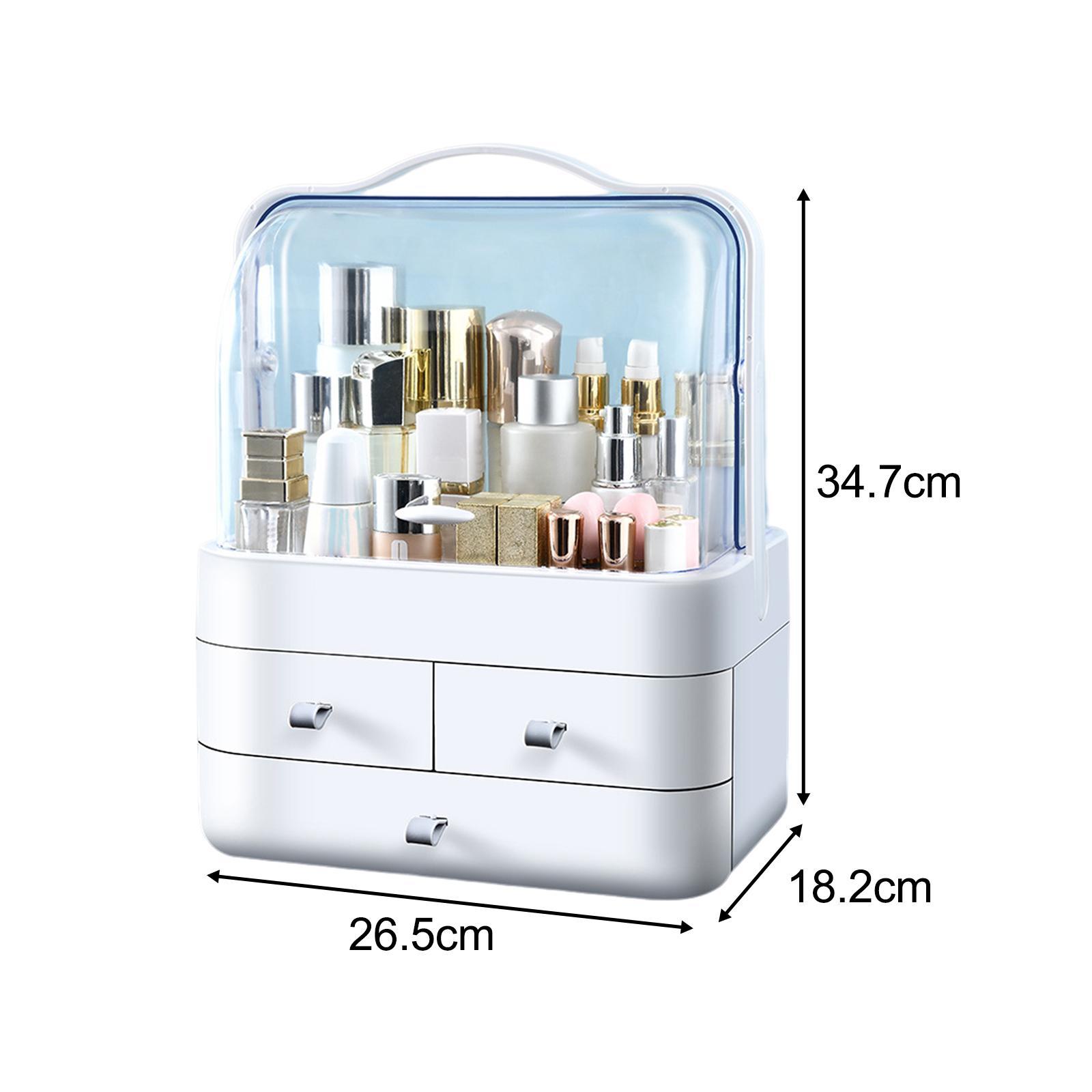 Desk Organizer with Drawer Makeup Storage Organizer Storage Drawers Case Makeup Holder Cosmetic Organiser Case for Desk Dorms Dressing Table