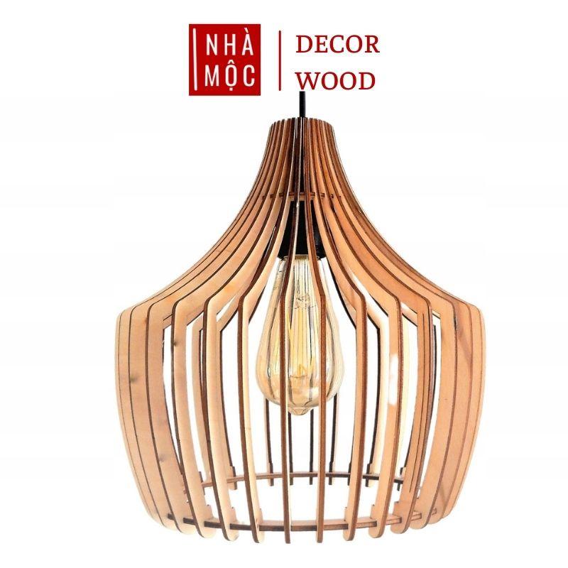Đèn gỗ thả trần trang trí mẫu TT89