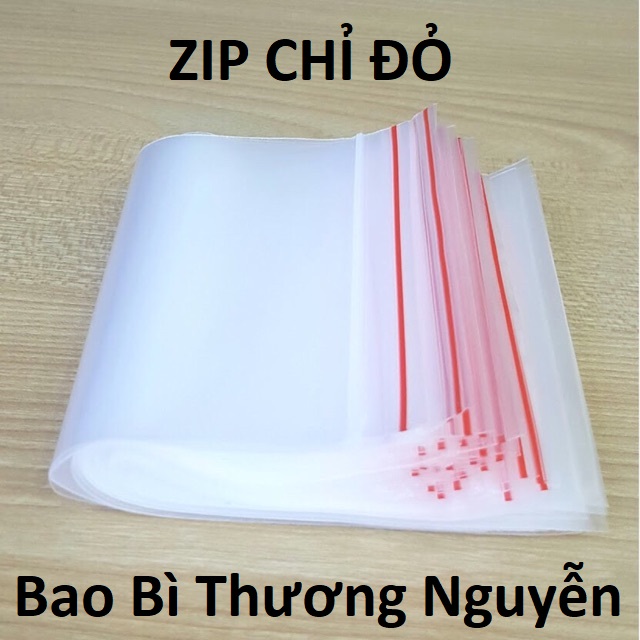 1Kg Zip Viền chỉ đỏ đựng thực phẩm, Bột, Linh Kiện tiện dụng, Khóa Zipper Chắc Kín Hơi, Túi dày đẹp chất lượng, Bao Bì Thương Nguyễn