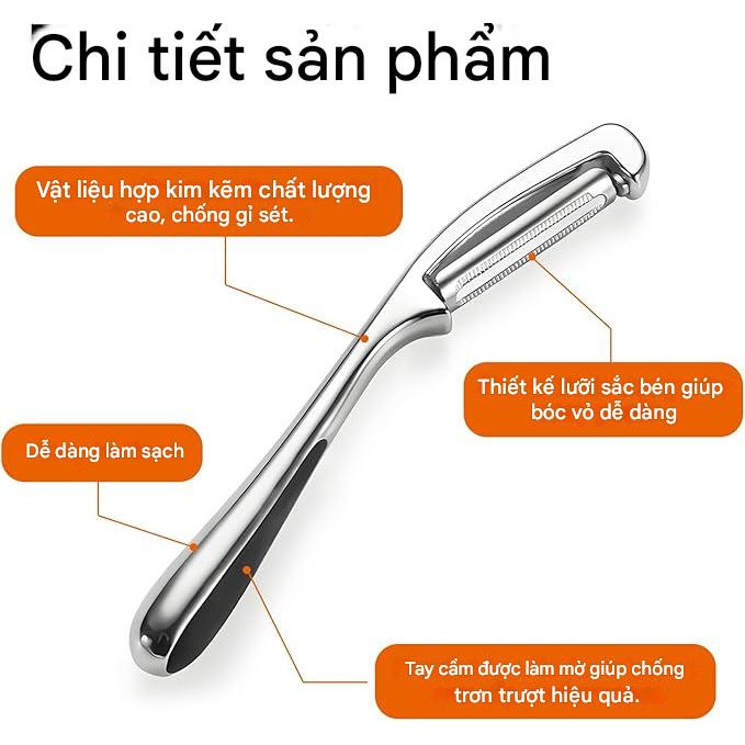 Dụng cụ nạo củ quả Se Ka SK66 thép phủ niken lưỡi dao sắc bén tay cầm chống trượt