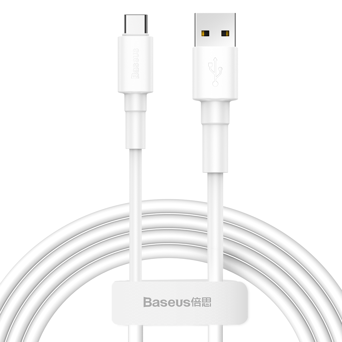 Dây cáp sạc nhanh 3A chuẩn QC 3.0 USB-A to Type-C hiệu Baseus Mini White cho điện thoại / máy tính bảng / iPad Type C trang bị chip sạc thông minh, tốc độ truyền tải dữ liệu tốc độ cao 480Mbps - hàng nhập khẩu