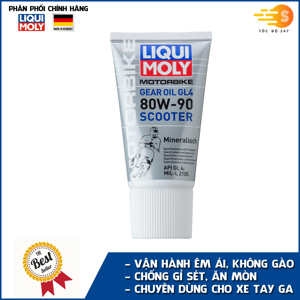 Bộ 4 sản phẩm thay nhớt định kì toàn diện cho xe tay ga Liqui Moly LQN-CB1 - Dùng cho các dòng xe  SH, SH Mode, Airblade, Vision, Lead, Click, Vario, Grande, NVX, Freego, Latte, Janus