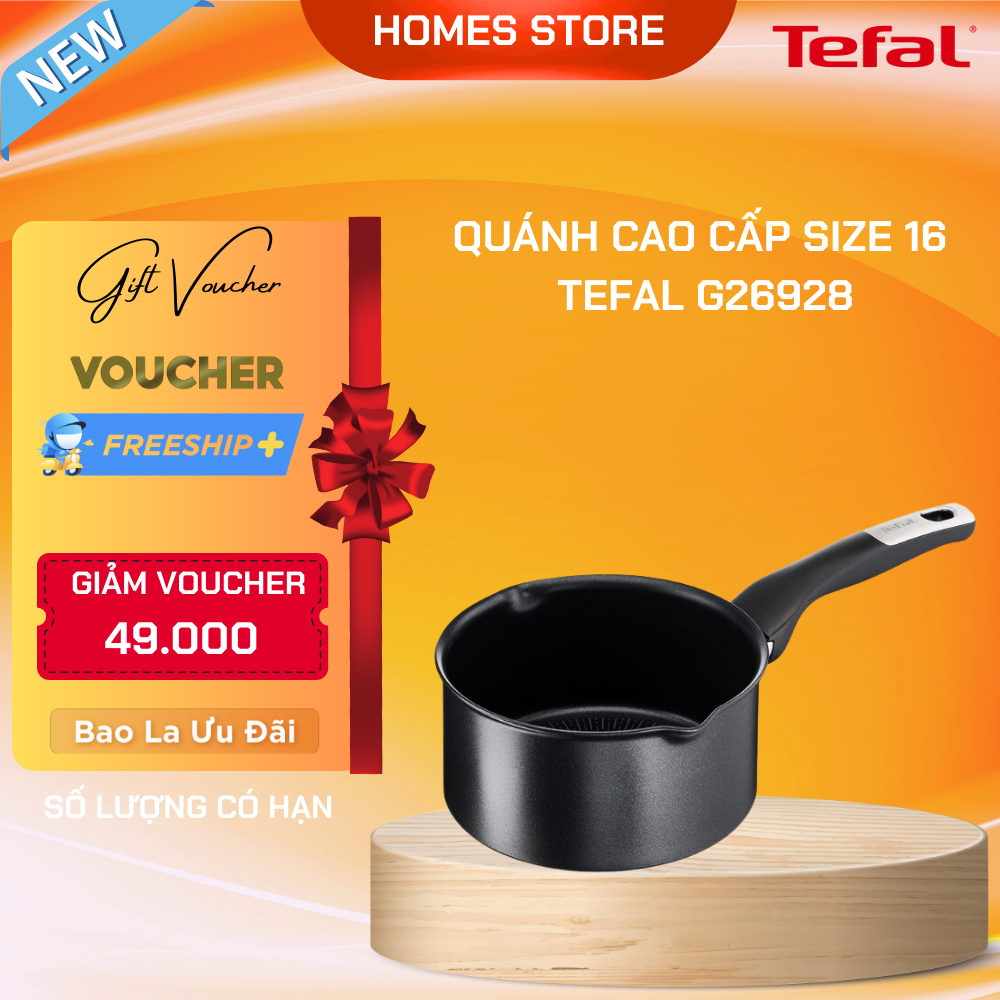 Quánh Chống Dính TEFAL G26928 Excellence Stielkasserolle - Nhập Khẩu Đức Đường Kính 16 Cm Sâu 11.1 Cm Chuôi Inox - Hàng Nhập Khẩu