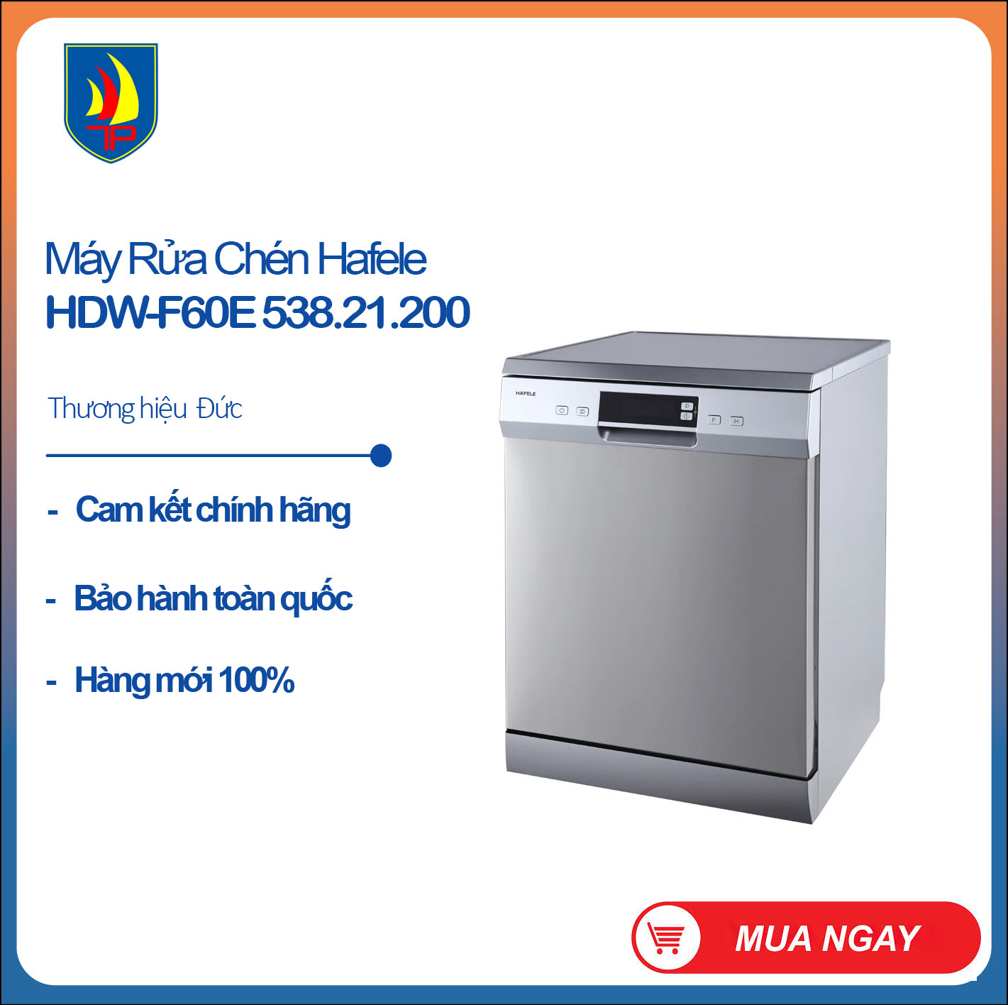 Máy Rửa Chén Hafele HDW-F60E 538.21.200 - Hàng Chính Hãng