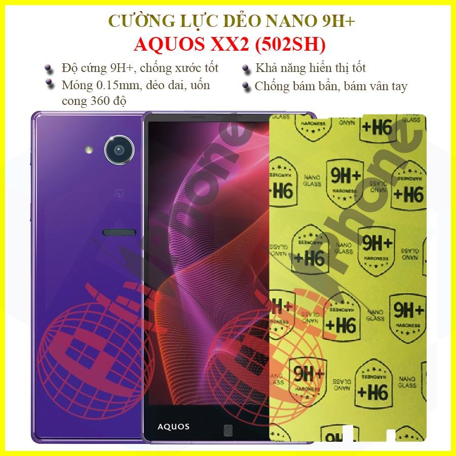 Dán cường lực dẻo nano dành cho mặt trước, sau cho Sharp Aquos XX2