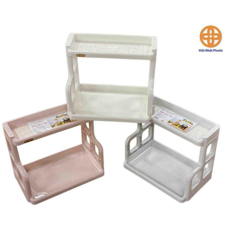 Kệ bếp đựng gia vị 2 tầng - Kệ gia vị đa năng - Kệ nhựa đựng mỹ phẩm