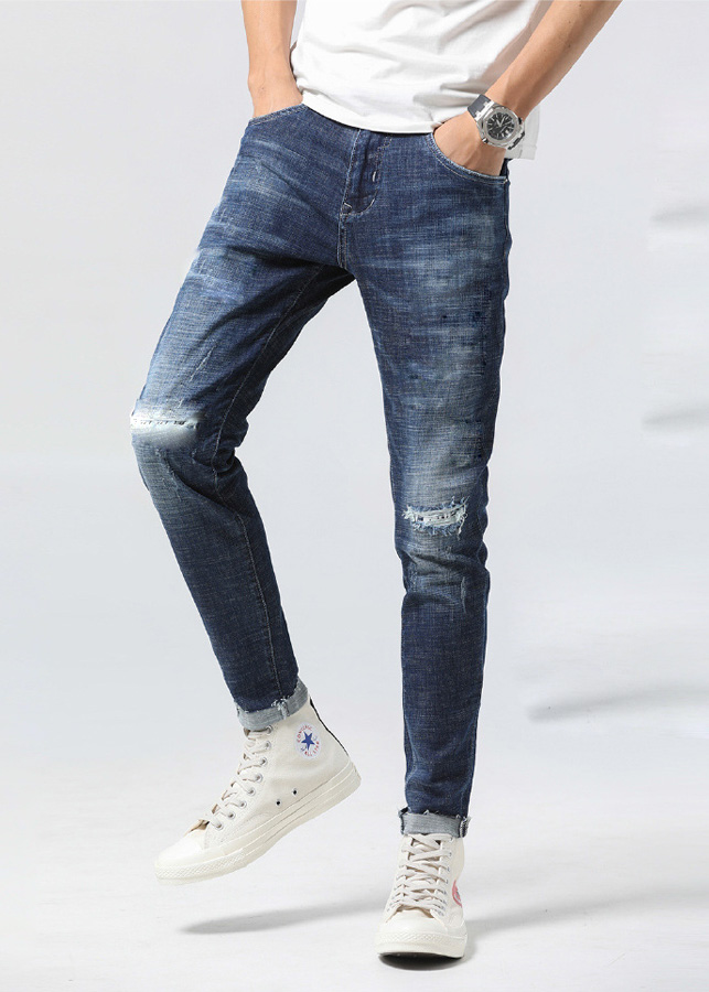 Quần Jeans Xanh Rách Gối Thời Trang XANHRACH58 - Xanh Rách