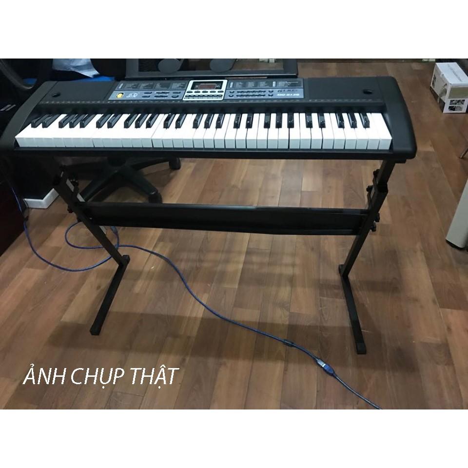 Đàn Piano Điện Keyboard - Đàn Organ Gồm 61 Phím Led Phát Sáng Kèm Phụ Kiện VT161