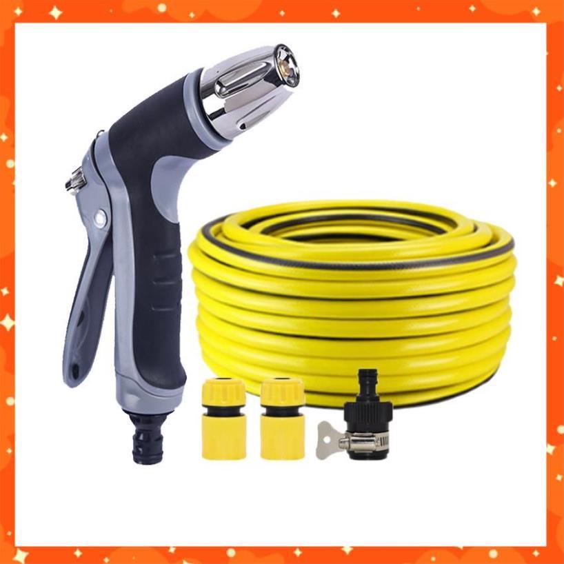 Bộ dây và vòi xịt rửa xe tưới cây tăng áp 15m 206817