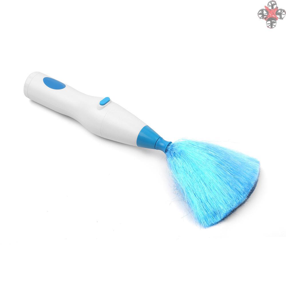 Handheld Battery Operated Electric Spin Duster Feather Duster Retractable Microfiber Cleaning Brush Hand Dust Duster Brush Dust Removal Tool with 2 Brush Head