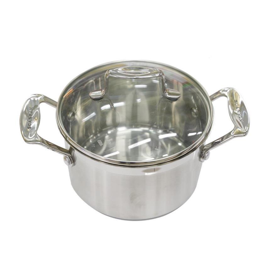 (Ảnh thật) Nồi inox 2 tay cầm Scanpan Impact 18cm 71251800, đúc đáy 3 lớp, dùng bếp từ, an toàn trong máy rửa bát