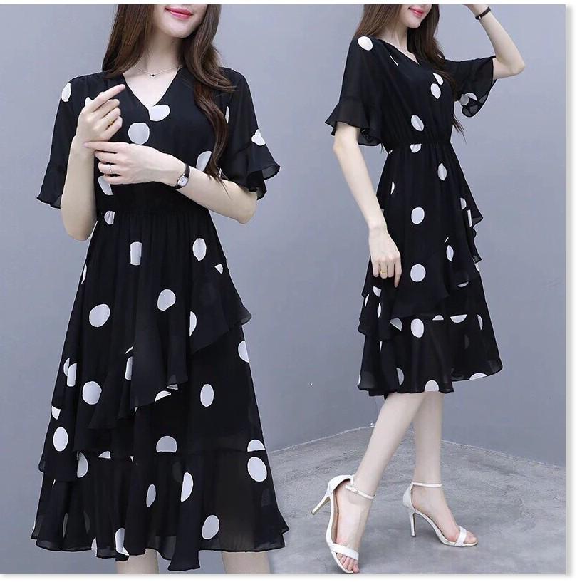 ĐẦM VOAN LỤA CHẤM BI