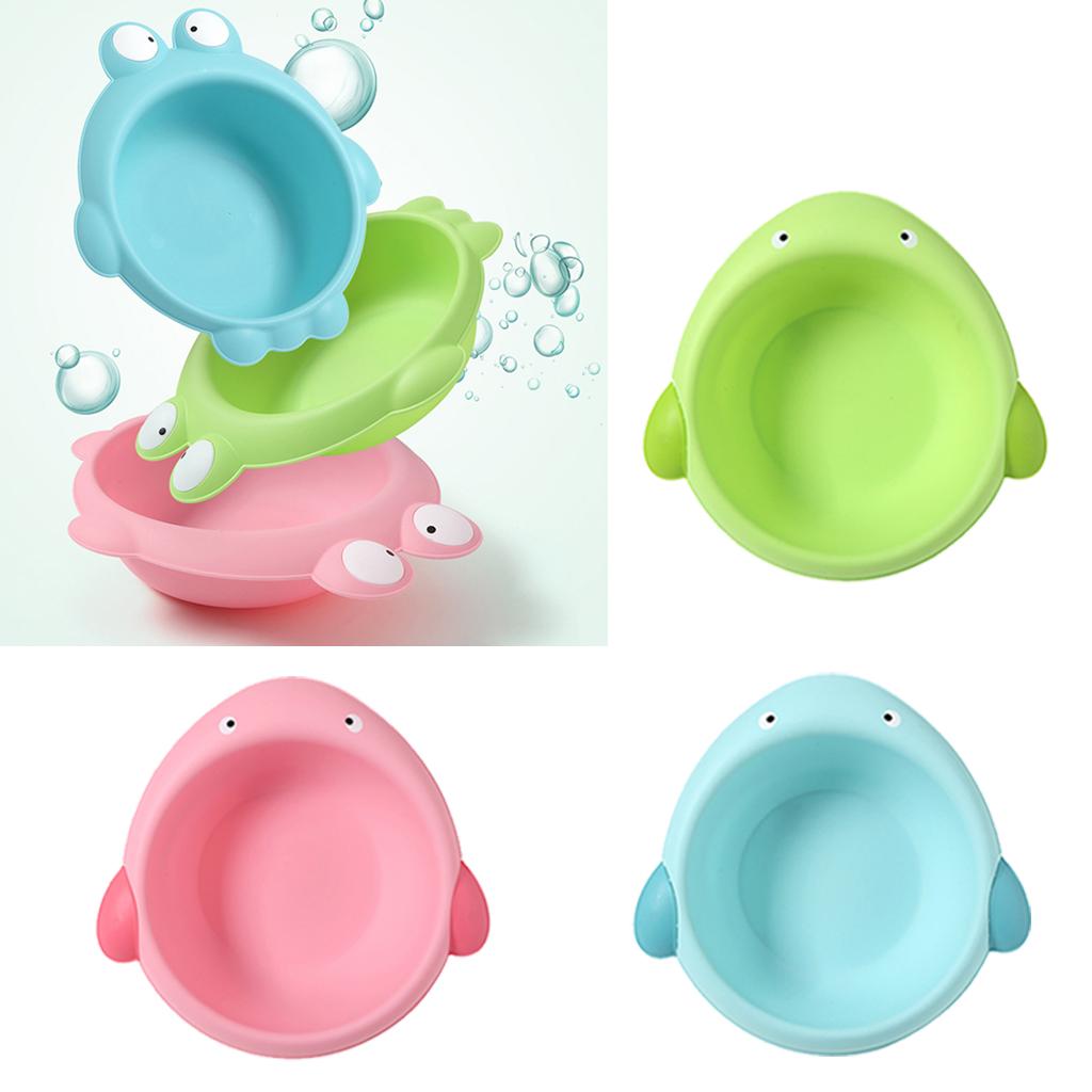 Cute Children Washbasin Baby Portable Washing Basin Plastic  Frog pink