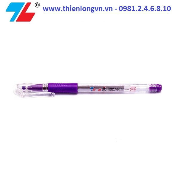 Combo 5 cây bút gel Thiên Long; GEL-08 màu tím