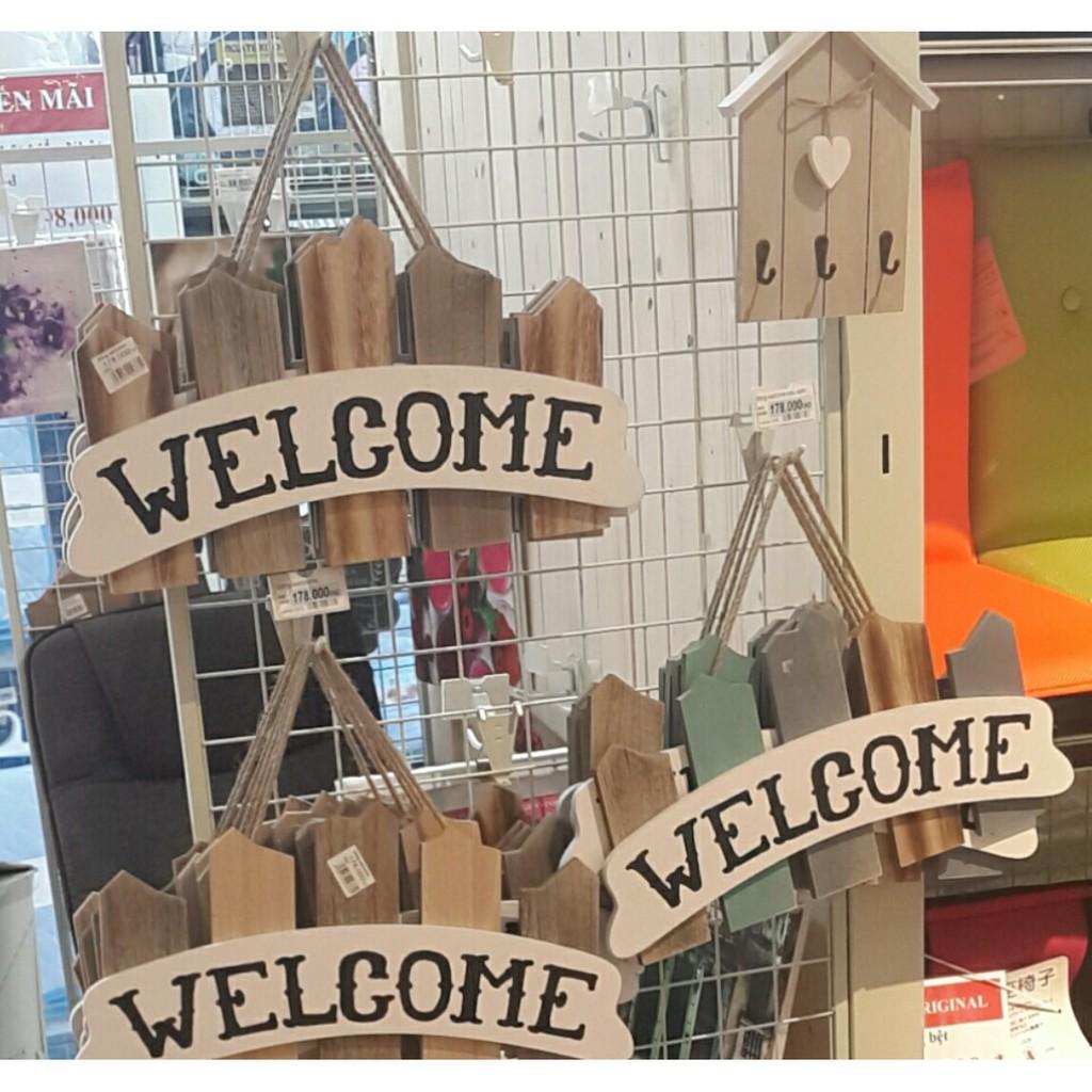 Bảng gỗ Welcome treo trang trí