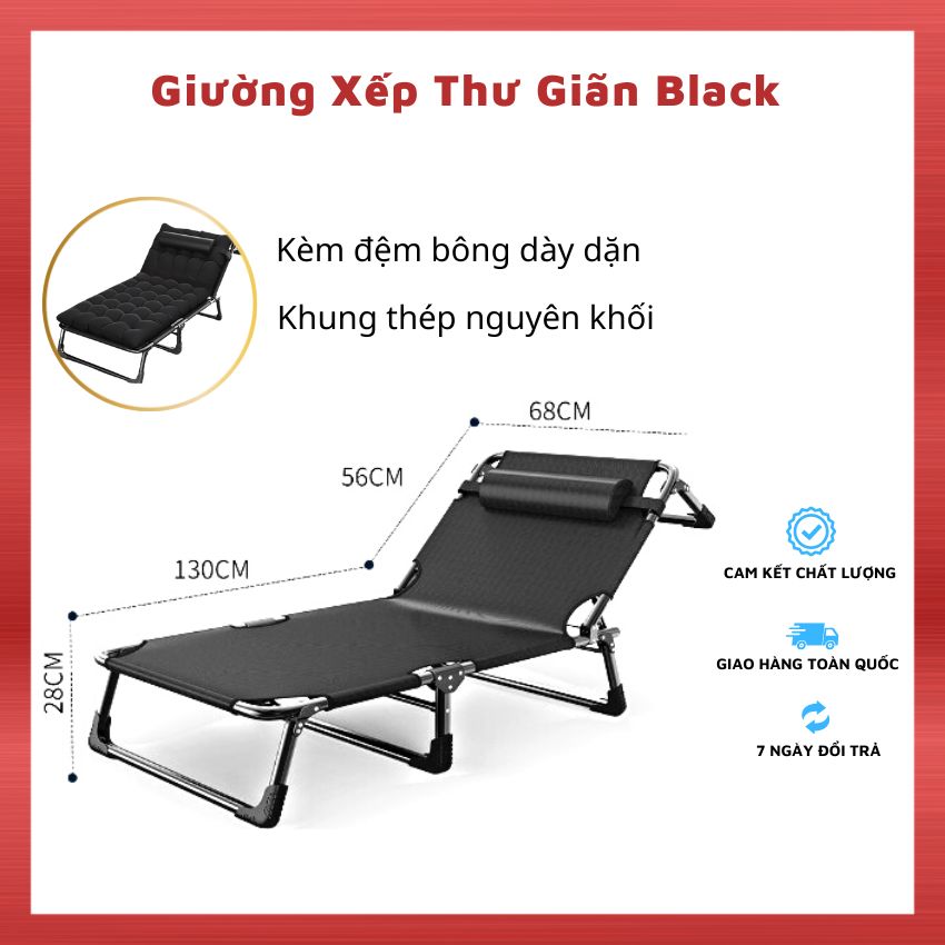 Giường Xếp Gấp Gọn Thư Giãn Đa Năng, Giường Ngủ Gấp Gọn Văn Phòng