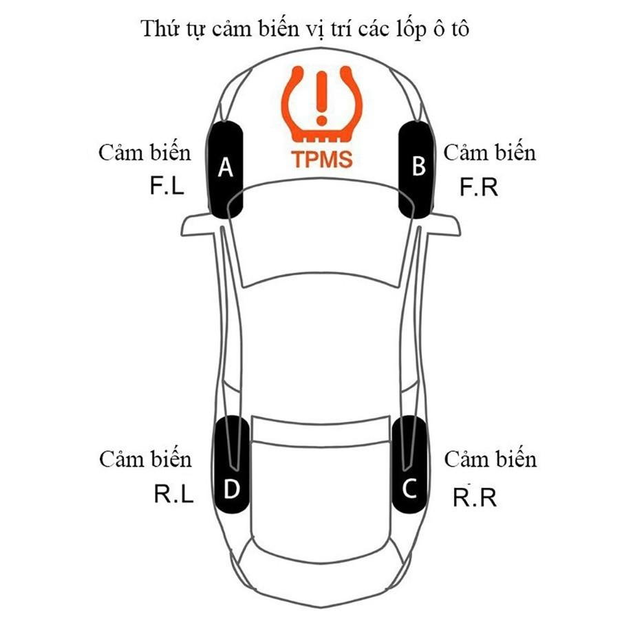 Cảm biến áp suất lốp van ngoài màn hình màu, cảm biến áp xuất lốp TPMS