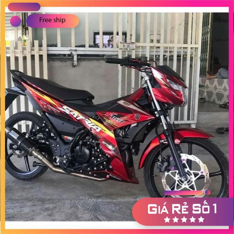 Tem rời dành cho Satria Fi dán xe đỏ