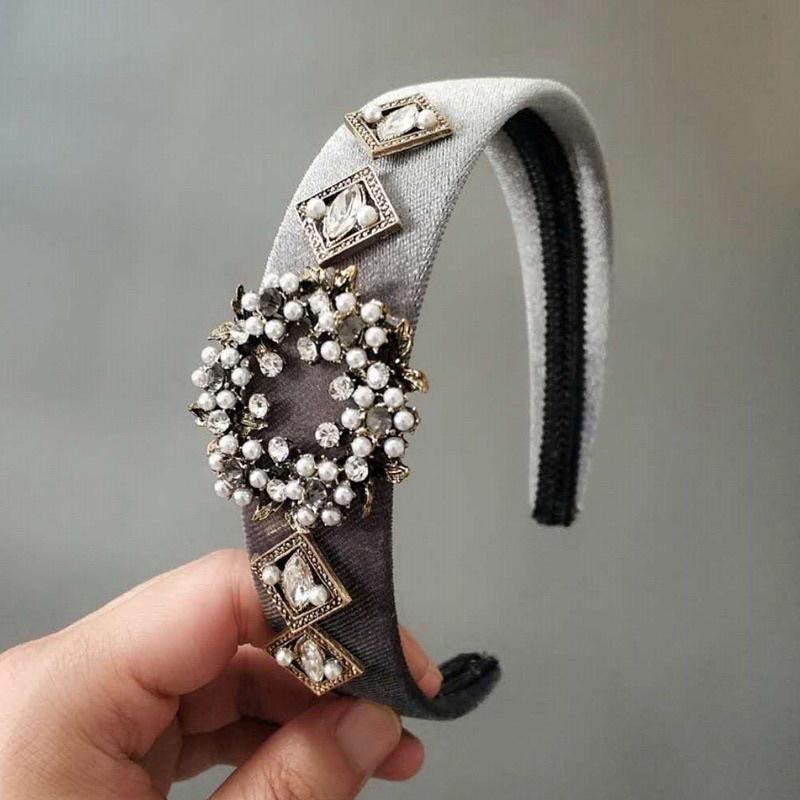 Băng đô nhung đính đá 404