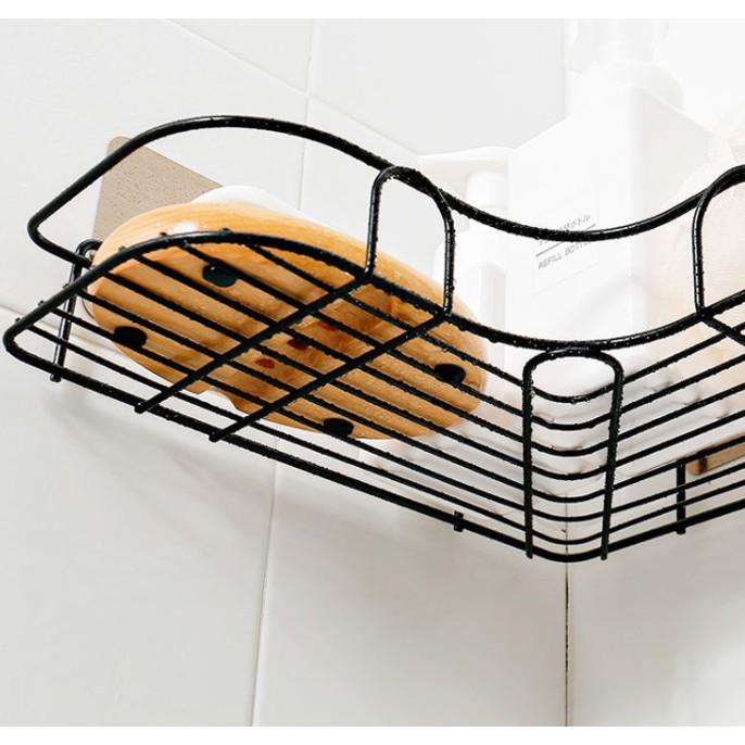 Kệ Góc Nhà Bếp Dán Tường Siêu Chắc Kệ Nhà Tắm Đa Năng Không Cần Khoan Đục