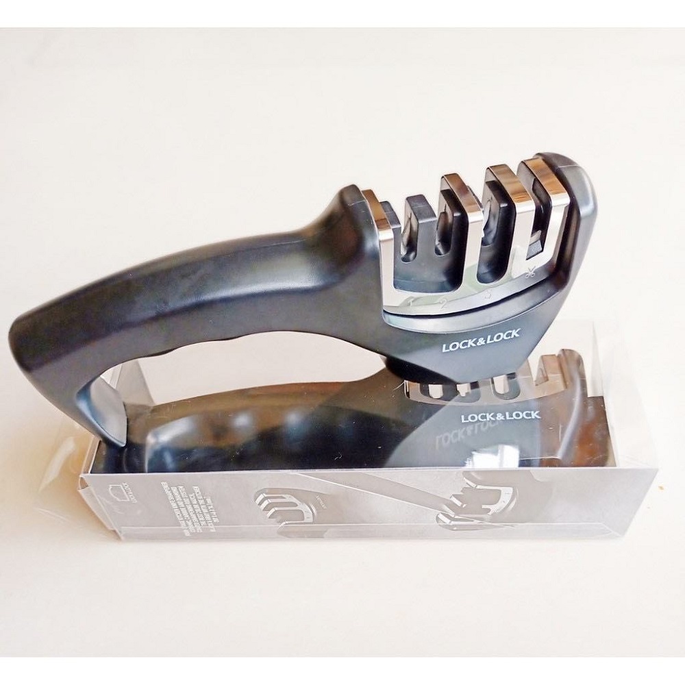Dụng cụ mài dao kéo Lock&amp;Lock Knife Sharpener CKK113, Hàng chính hãng, 4 cấp độ, mài nhanh tiện lợi - JoyMall