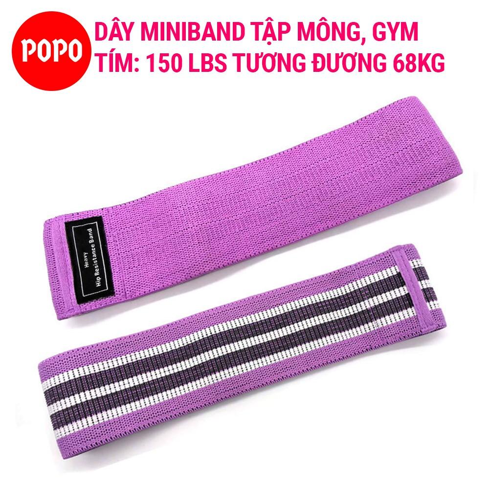 Dây tập mông, Bộ 3 dây kháng lực MiniBand POPO sử dụng để tập GYM YOGA