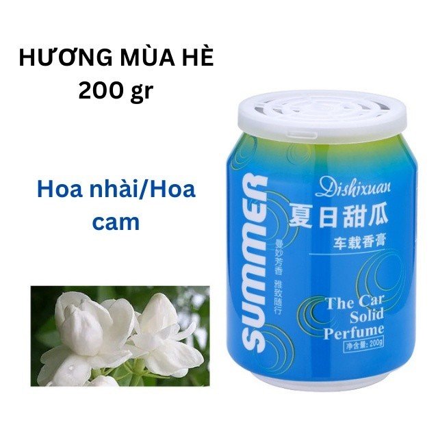 Lọ Sáp Thơm Dạng Lon Summer 200ML Giúp Khử Mùi Ô Tô, Xe Hơi, Phòng Ngủ, Phòng Khách, Tủ Quần Áo Tủ Giày