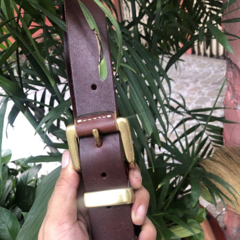 Da Thật Khóa Đồng Nguyên Khối Thắt Lưng Da Bò Nguyên Tấm 100% Khóa Đồng Đúc,Dây Nịt Nam Hàng Chất - TM109-07