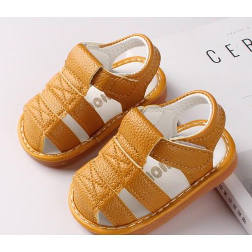 GIÀY TẬP ĐI SANDAL CÓ CHÍP KÊU CHO BÉ (có ảnh thật)