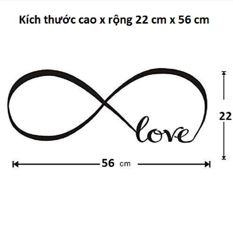 Decal dán tường tình yêu love vô cực
