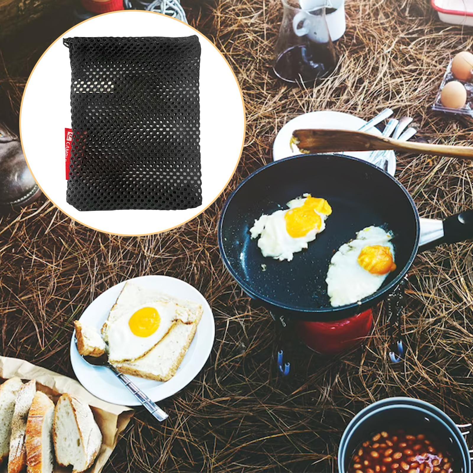 Small Drawstring Bag Tableware Storage Bag Cutlery Bag Travel Organizer Bags Camping Pouch for Picnic Outdoor Hiking Barbecue