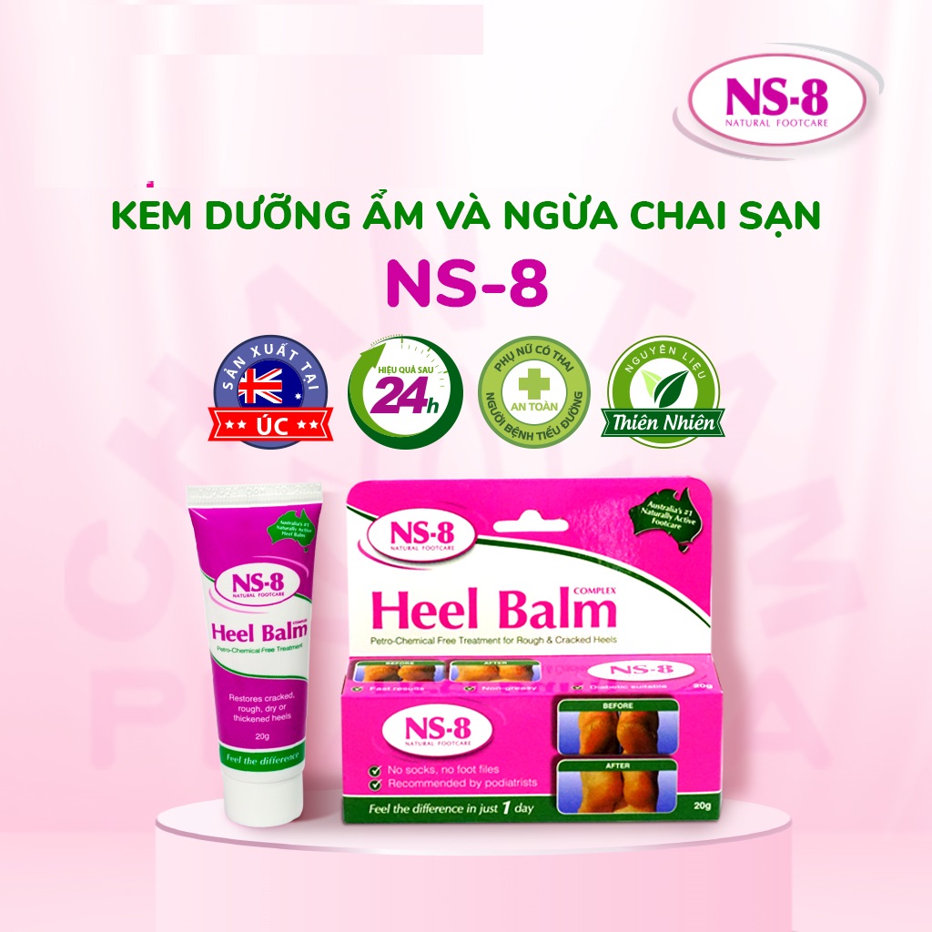 [ MUA 1 TẶNG 1] Date 12.2024 Kem Hỗ Trợ Trị Nứt Gót Chân NS-8 Heel Balm Complex (20g)