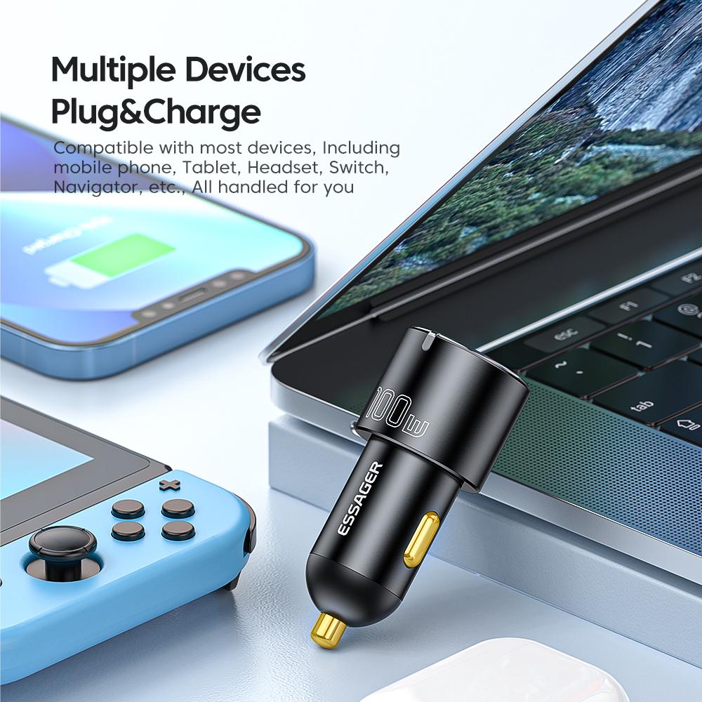 ESSAGER 100W USB Bộ sạc nhanh Sạc nhanh