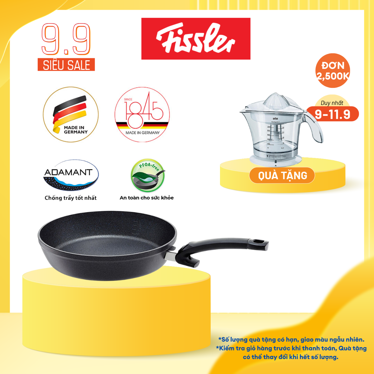 Chảo Fissler Adamant Comfort 24CM Hàng chính hãng