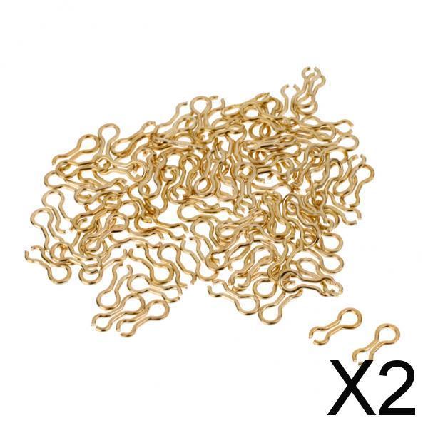 2x100pcs Alloy Brass Sinker Eyes Eyelets for Lead Weight Mold Fishing Tackle S
