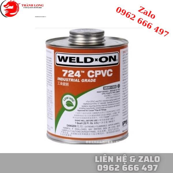 Keo dán ống nhựa CPVC Weld-On 724 loại 946ml