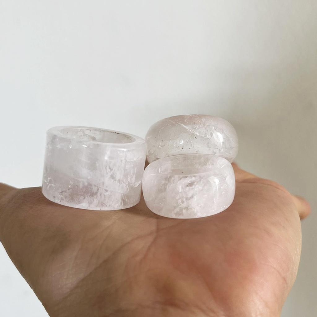 Nhẫn thạch trắng của Việt Nam nhiều kích thước Xưởng chế tác đá PTMN An An