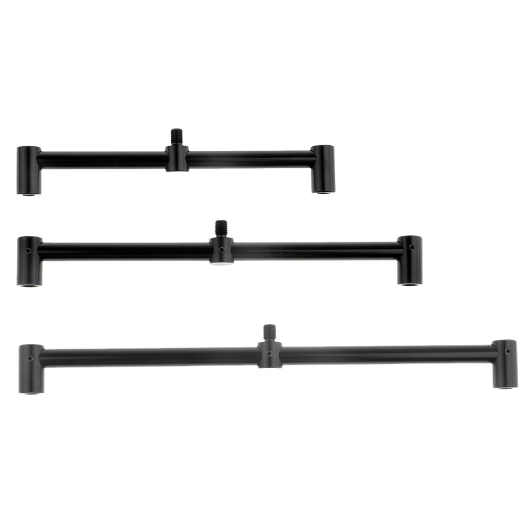 Carp Fishing Buzz Bar Rod Pod Holder Buzzer Bar for 2 Rods Black 20cm