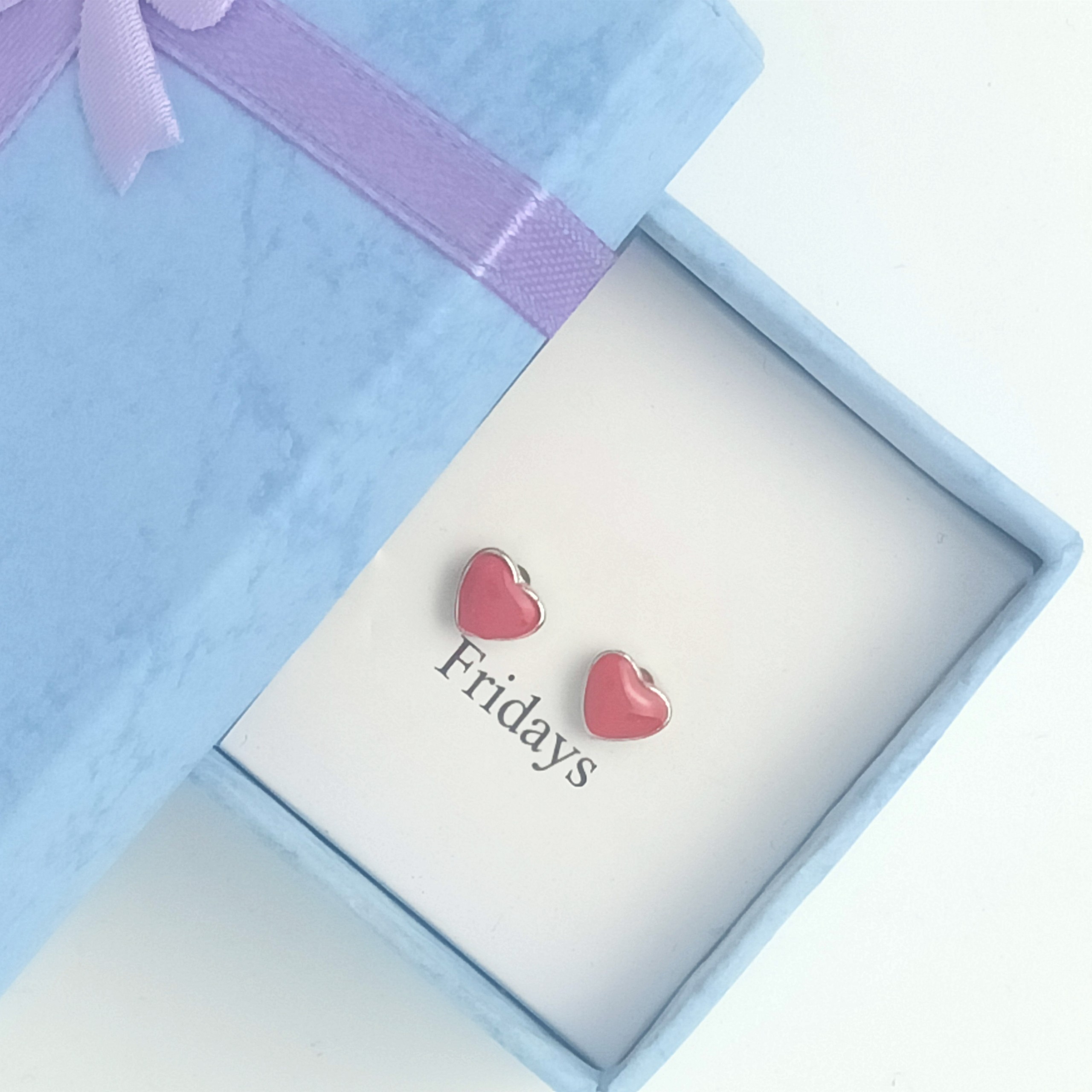 Phụ Kiện Bông Tai thời trang dễ thương sang trọng chất lượng từ kiểu dáng hình trái tim màu đỏ mã s10.2