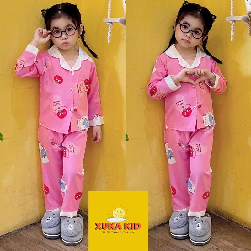 Bộ pijama dài tay dễ thương cho bé gái 10-22kg