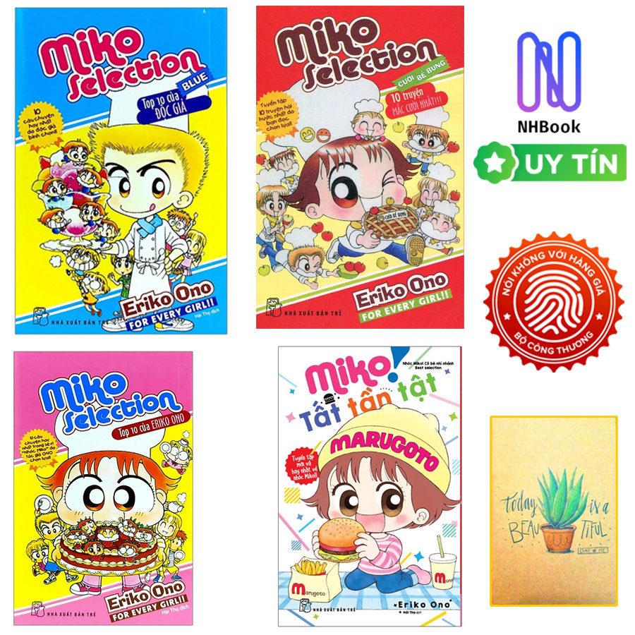 Combo Miko Ngoại Truyện 4 cuốn : Miko Selection Blue - Top 10 Của Độc Giả + Miko Selection - Cười Bể Bụng + Miko Selection - Top 10 Của Ono Eriko và Miko! Tât Tần Tật - Best Selection