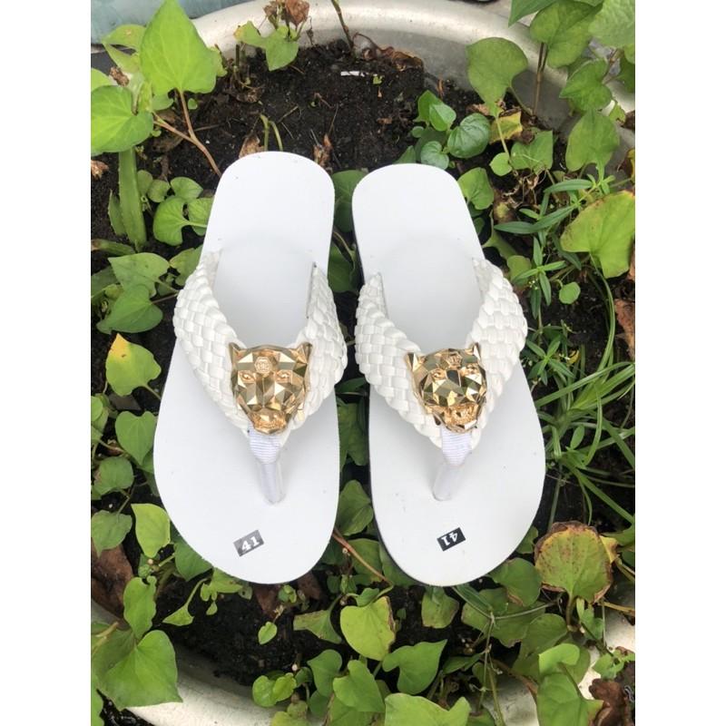 sandal đồng nai dép kẹp nam nữ quai bính trắng đế trắng size từ 35 nữ đến 43 nam