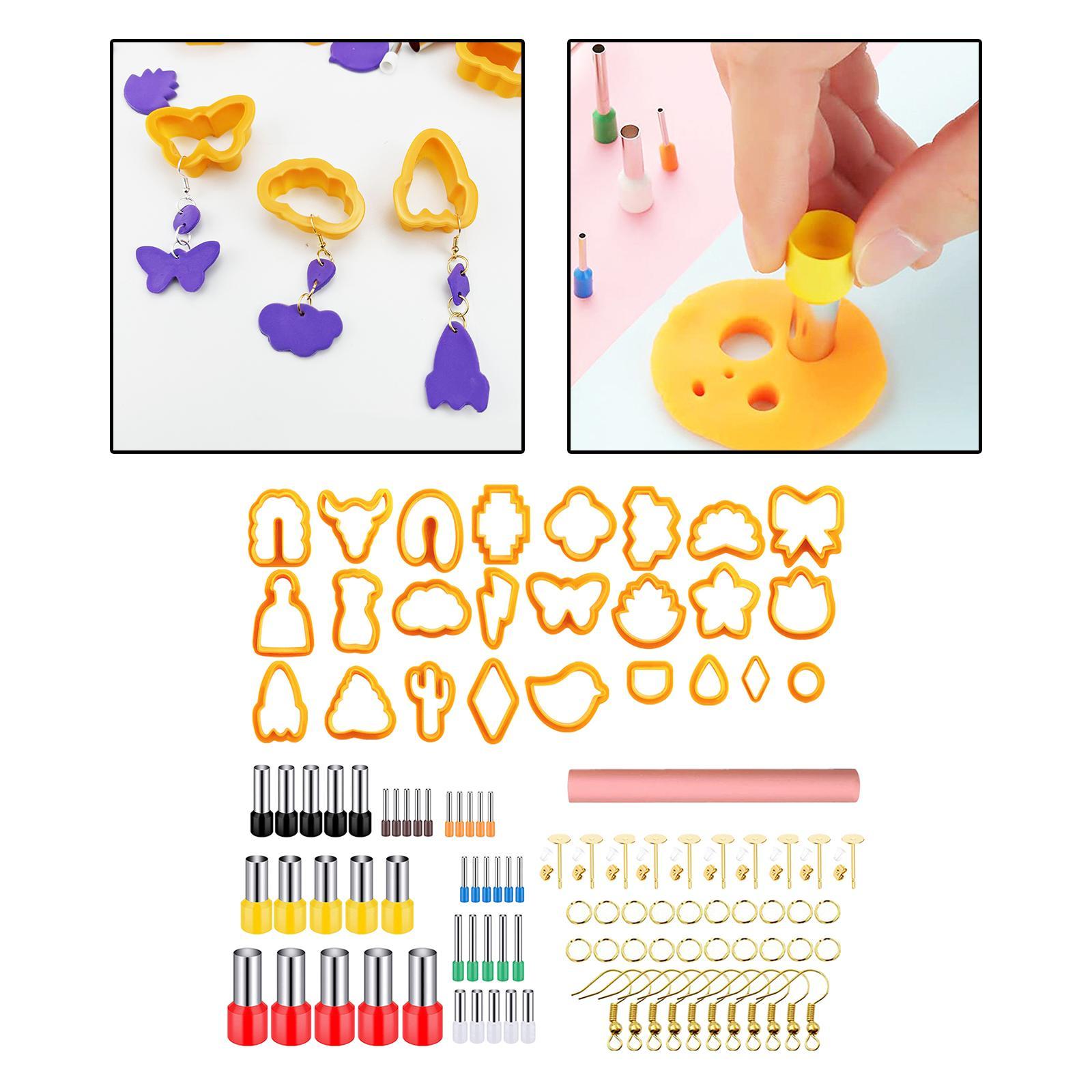106Pcs Polymer Clay Cutter Set Ceramic Craft, Clay Earring Polymer Cutter