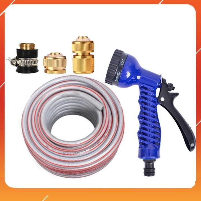 Bộ dây tăng áp 3 lần vòi xịt nước rửa xe, tưới cây loại 7-10m 206843