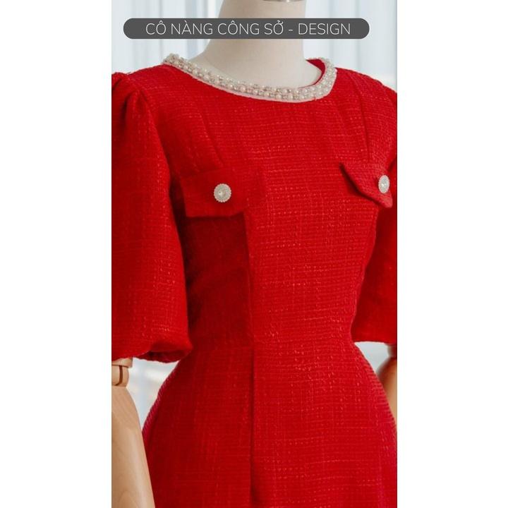 Set bộ dạ tex chân váy xòe xếp ly hai bên áo khoác ngắn cổ tròn  MM Outfit