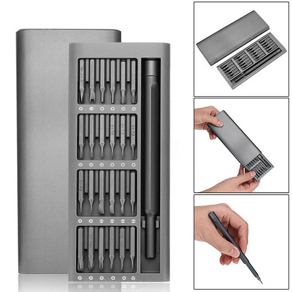 Bộ Tua Vít 24 Đầu Đa Năng Mini Có Hộp Đựng Sửa Chữa Đồ Điện Tử, Điện Thoại, Đồng Hồ, Máy Tính - Hàng chính hãng