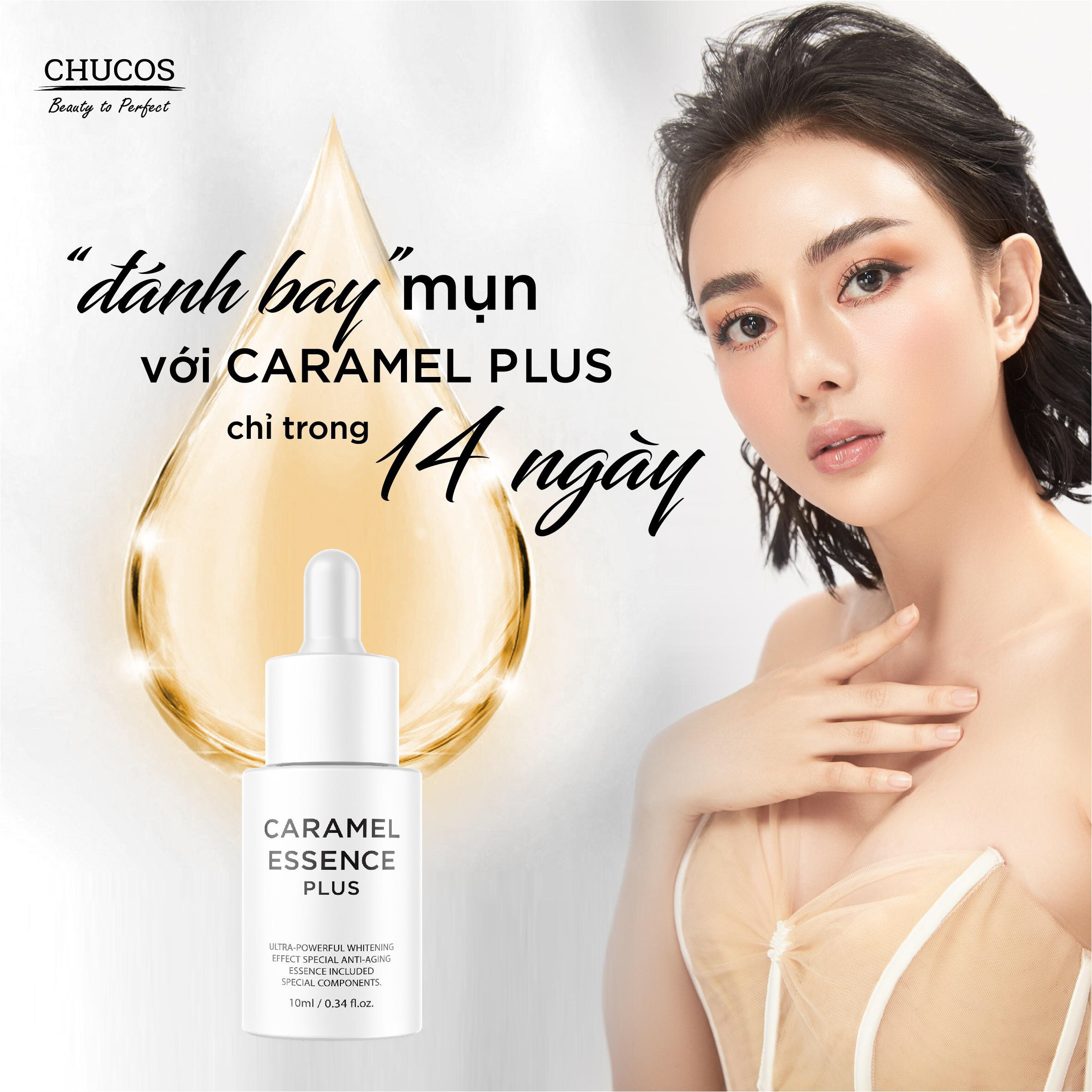 Tinh chất Hỗ Trợ Trị mụn, kháng viêm,se khít lỗ chân lông Caramel Essence Plus 10ml