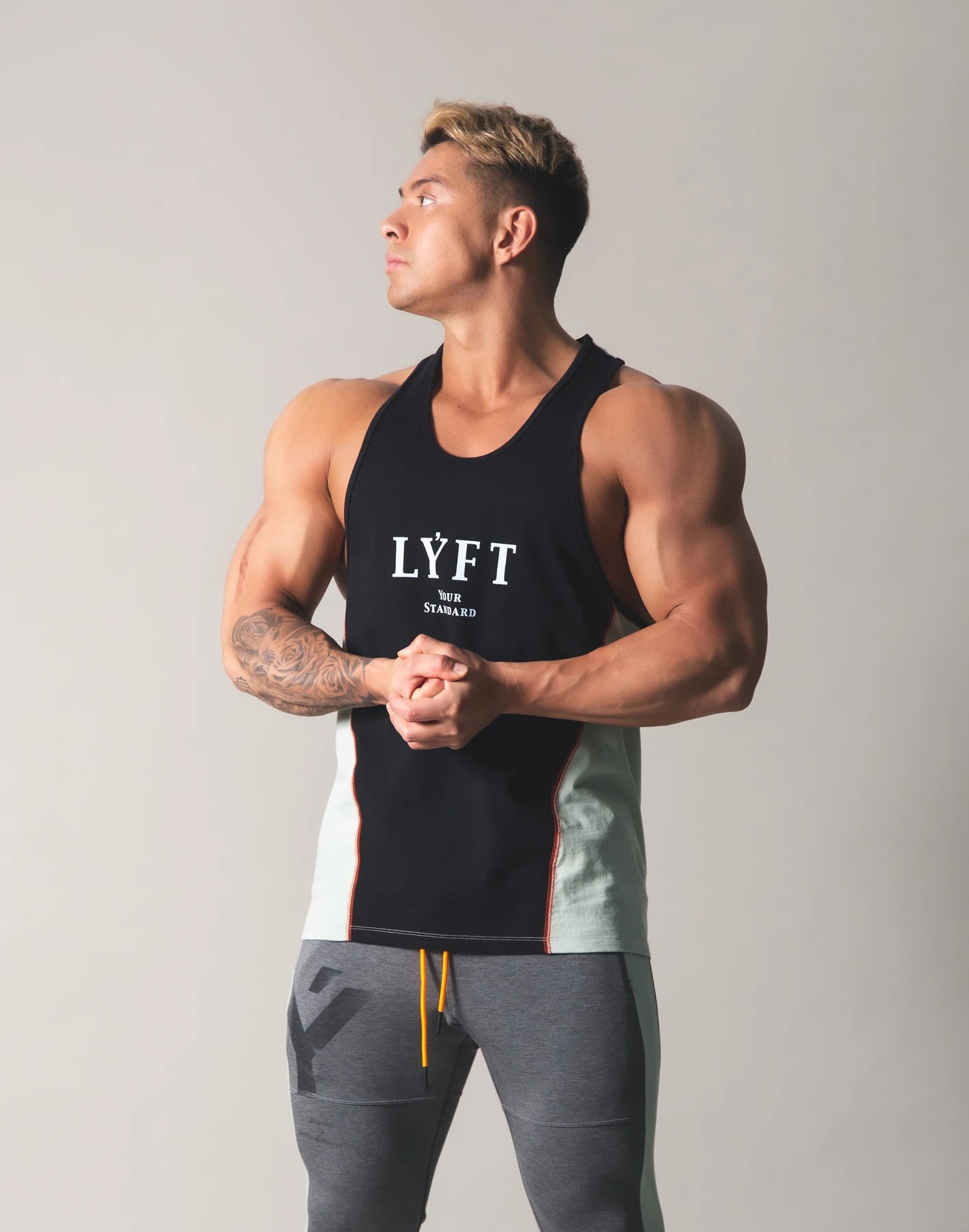 Áo Ba lỗ tập gym nam  LÝFT phối đen, trắng, xanh/Sự lựa chọn hoàn hảo