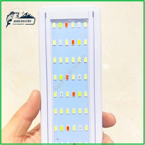 Đèn hồ cá LED 6 hàng bóng ánh sáng WRGB siêu sáng siêu mỏng cho đèn bể cá cảnh bể thủy sinh kích thước từ 20 - 90cm